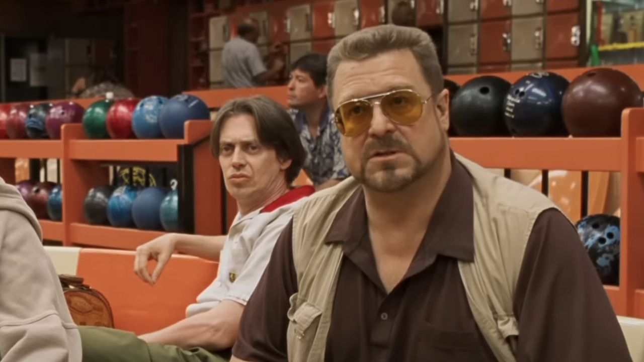 Walter is telling Smokey that he stepped over the line at the bowling alley. Theodore Kerabotsos looks on.